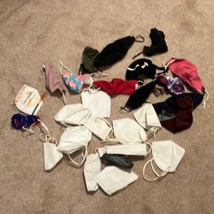 An array of face masks kids and adults